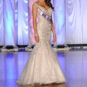 Mac Duggal Dresses - Custom MacDuggal Champagne Gown Mac Duggal Dresses - Custom MacDuggal Champagne Gown